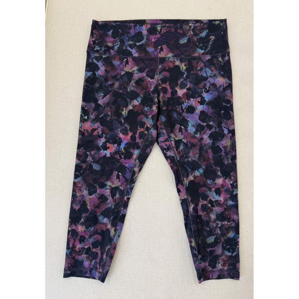 Lululemon Align Crop 21 Womens 16 Inflorescence Multi Floral Leggings Excellent